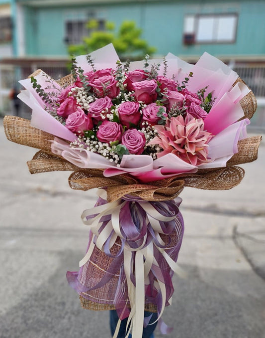 Dark Pink Spring Glory Ecuadorian Roses